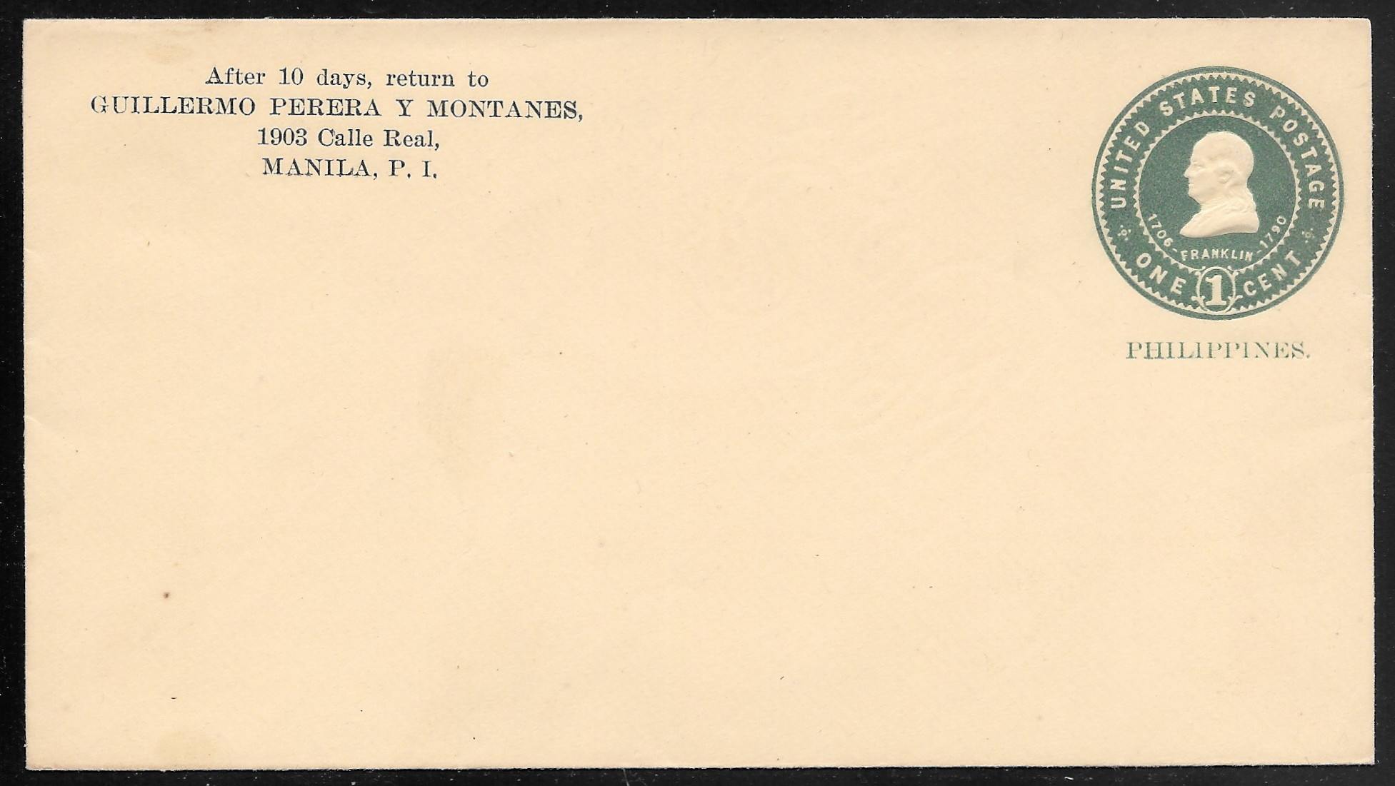 Philippines 1903 Postal Stationary 